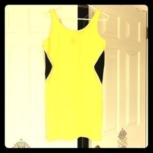 Yellow and black edgy dress
